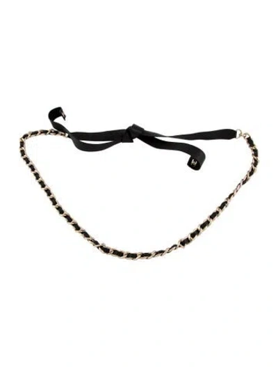 Pre-owned Chanel Interlocking Cc Logo Skinny Chain-link Belt In Multi