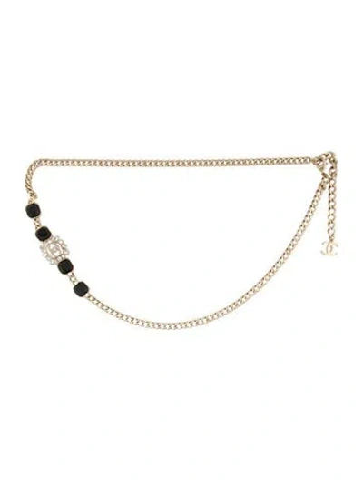 Pre-owned Chanel Interlocking Cc Logo Skinny Waist Belt