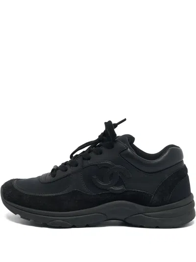 Pre-owned Chanel Interlocking Cc Logo Sneakers