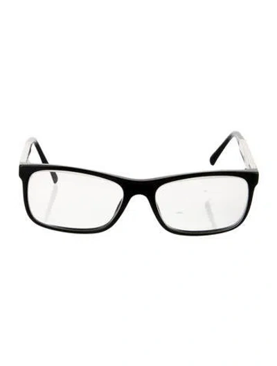 Pre-owned Chanel Interlocking Cc Logo Square Eyeglasses In Black