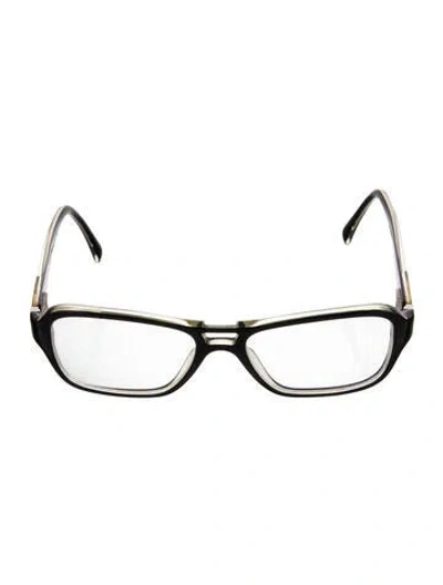 Chanel Interlocking Cc Logo Square Eyeglasses In Black