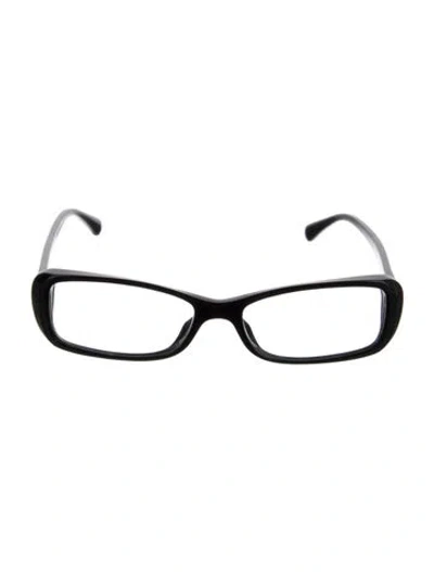 Pre-owned Chanel Interlocking Cc Logo Square Eyeglasses In Black