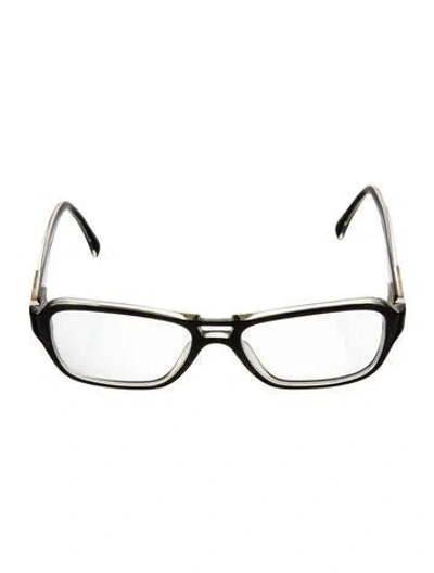 Pre-owned Chanel Interlocking Cc Logo Square Eyeglasses In Black