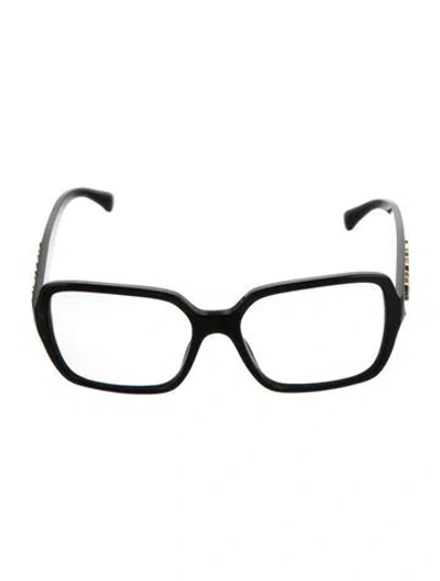 Pre-owned Chanel Interlocking Cc Logo Square Eyeglasses In Black