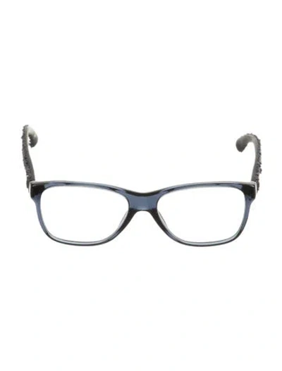 Pre-owned Chanel Interlocking Cc Logo Square Eyeglasses In Black