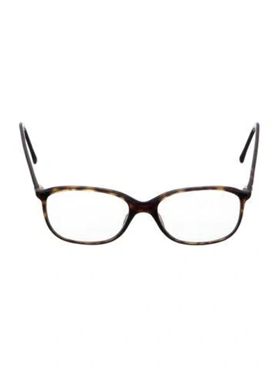 Pre-owned Chanel Interlocking Cc Logo Square Eyeglasses In Brown