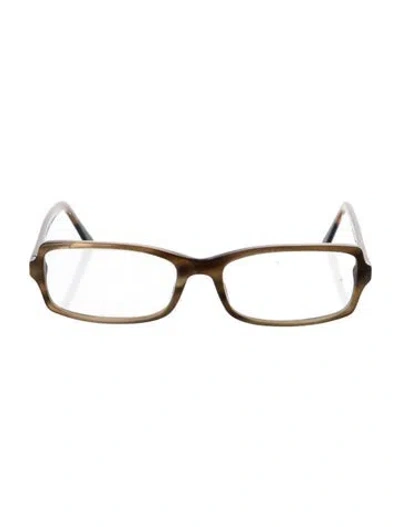 Pre-owned Chanel Interlocking Cc Logo Square Eyeglasses In Brown