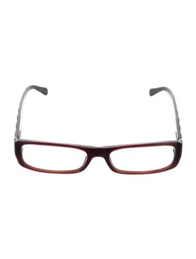 Pre-owned Chanel Interlocking Cc Logo Square Eyeglasses In Brown