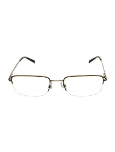 Pre-owned Chanel Interlocking Cc Logo Square Eyeglasses In Gold