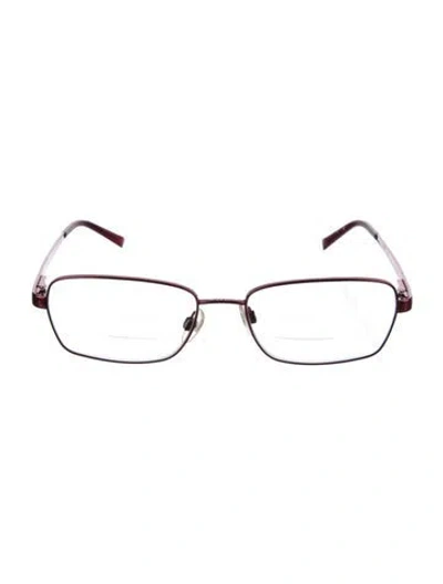 Pre-owned Chanel Interlocking Cc Logo Square Eyeglasses In Red