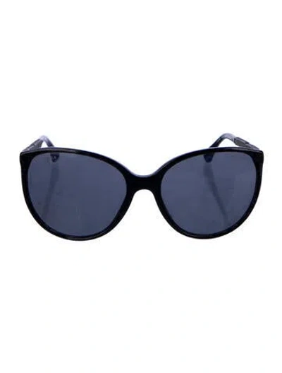 Pre-owned Chanel Interlocking Cc Logo Square Sunglasses In Black