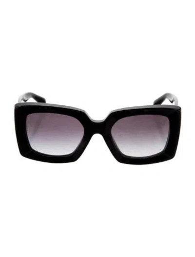 Pre-owned Chanel Interlocking Cc Logo Square Sunglasses In Black