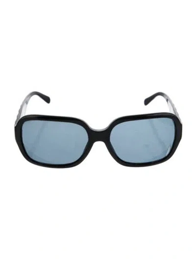 Pre-owned Chanel Interlocking Cc Logo Square Sunglasses In Black