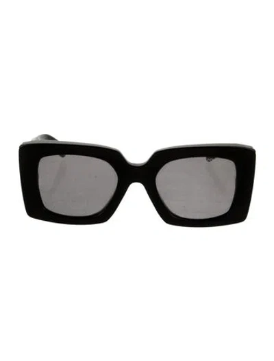 Pre-owned Chanel Interlocking Cc Logo Square Sunglasses In Black
