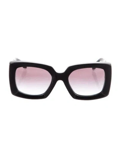 Pre-owned Chanel Interlocking Cc Logo Square Sunglasses In Black/gold