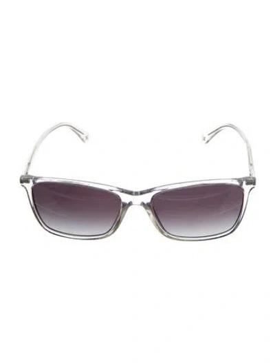 Pre-owned Chanel Interlocking Cc Logo Sunglasses In Transparent