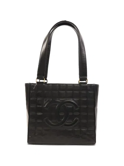 Pre-owned Chanel Interlocking Cc Quilted Shoulder Bag In Black