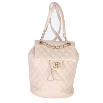 Pre-owned Chanel Interlocking Cc Urban Spirit Backpack Small In Pink