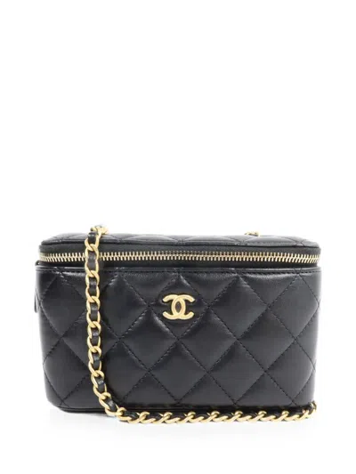 Pre-owned Chanel Interlocking-cc Crossbody Bag In Black