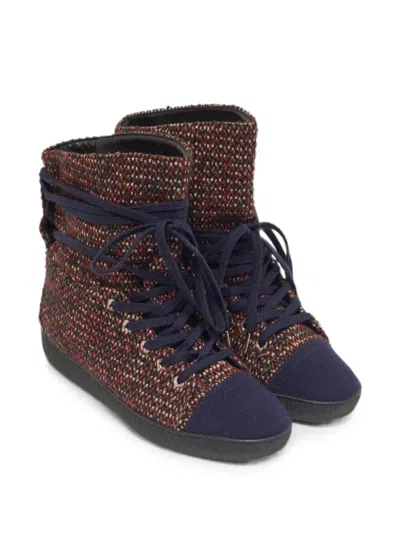 Pre-owned Chanel Interlocking-cc Sneakers In Blue