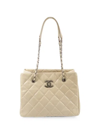 Pre-owned Chanel Interlocking-cc Tote Bag In Neutral