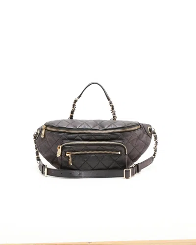 Pre-owned Chanel Iridescent All About Belt Bag In Black