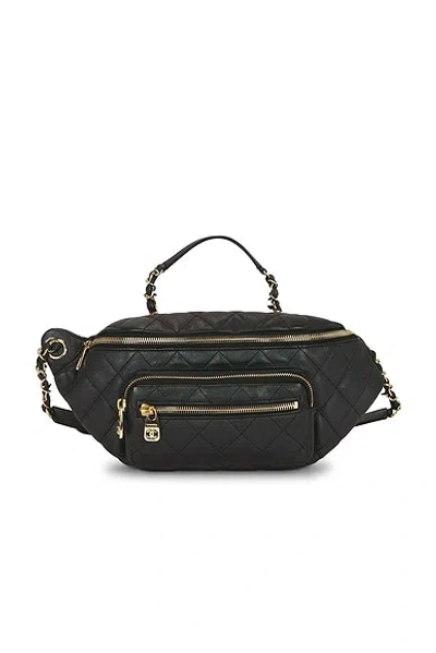 Pre-owned Chanel Iridescent Calfskin All About Waist Belt Waist Bag In Purple