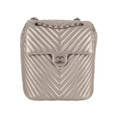 Pre-owned Chanel Iridescent Coated Leather Backpack, 2016/2017 In Brown