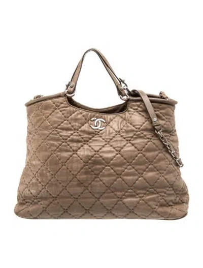 Pre-owned Chanel Iridescent Sea Hit Tote In Brown