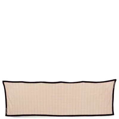 Pre-owned Chanel Ivory & Navy Wool Silk Muffler Scarf In White