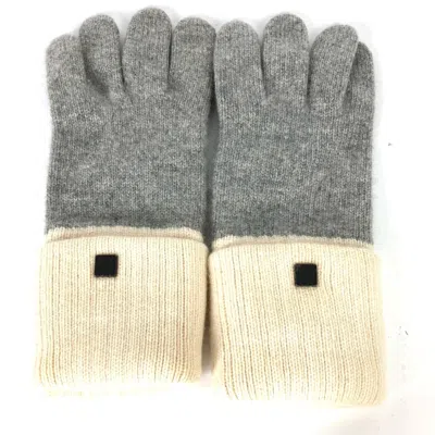 Pre-owned Chanel Ivory Cashmere Warm Gloves () In Multi