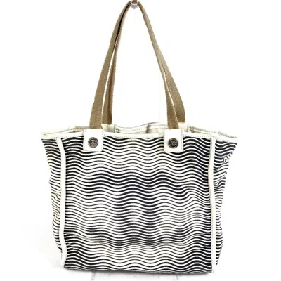 Pre-owned Chanel Ivory Cotton Shoulder Bag Tote Bag ()