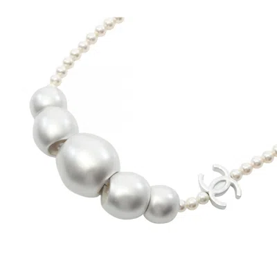 Pre-owned Chanel Ivory Stainless Steel Necklace () In Multi