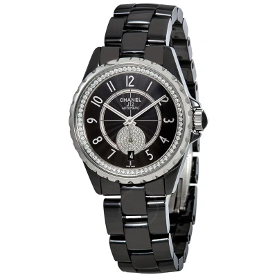 Pre-owned Chanel J12-365 Automatic Ladies Watch H3840 In Black