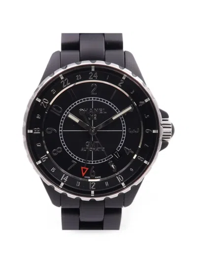 Pre-owned Chanel J12 41mm Watch In Black