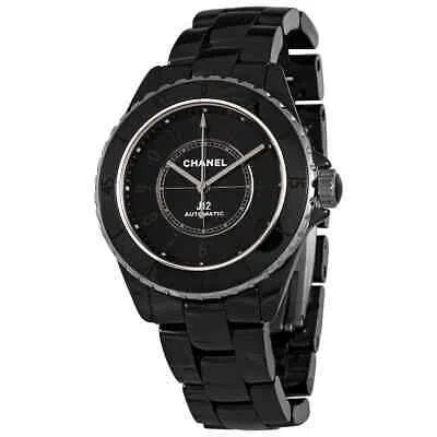 Pre-owned Chanel J12 Automatic Black Dial Unisex Watch H6185