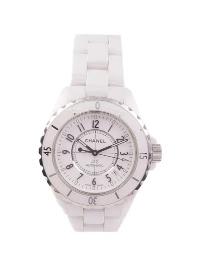 Pre-owned Chanel J12 Automatic Watch 38mm In White