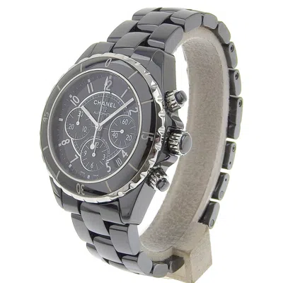 Pre-owned Chanel J12 Chronograph Automatic Watch Ceramic And Stainless Steel Watch () In Multi