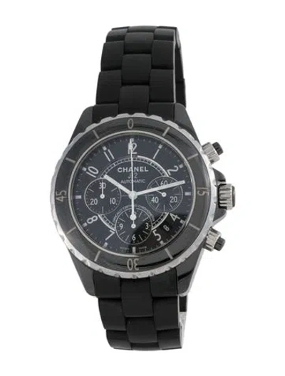 Pre-owned Chanel J12 Chronograph Watch, 41mm In Multi