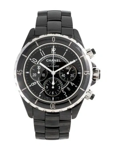 Pre-owned Chanel J12 Chronograph Watch, 41mm In Multicolor