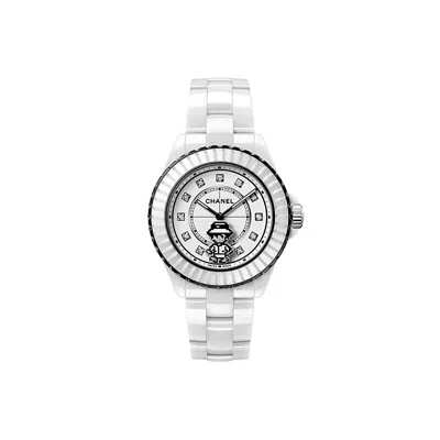 Chanel White J12 Coco Game, Calibre 12.1 Watch 38mm