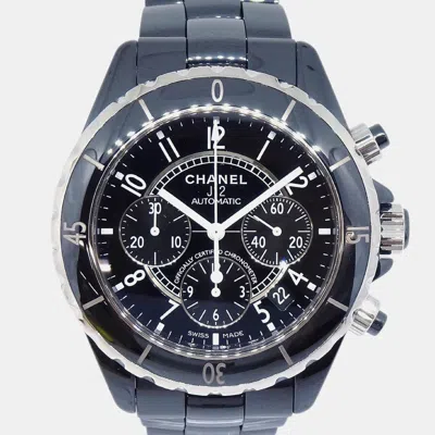 Pre-owned Chanel J12 H0940 Automatic Black Stainless Steel Ceramic Men's Wristwatch 42 Mm