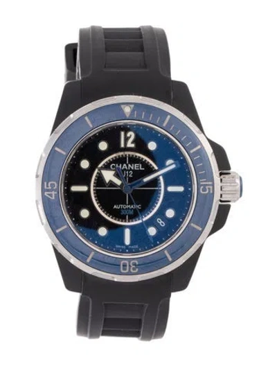 Pre-owned Chanel J12 Marine Watch In Multi