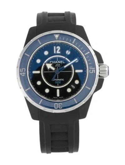 Pre-owned Chanel J12 Marine Watch In Multi