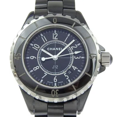 Pre-owned Chanel J12 Quartz Watch Ceramic And Stainless Steel Watch () In Multi