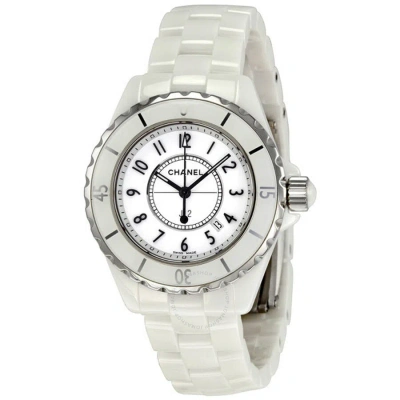 Pre-owned Chanel J12 Quartz White Dial Ladies Watch H0968