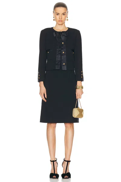 Pre-owned Chanel Jacket & Dress Set In Black