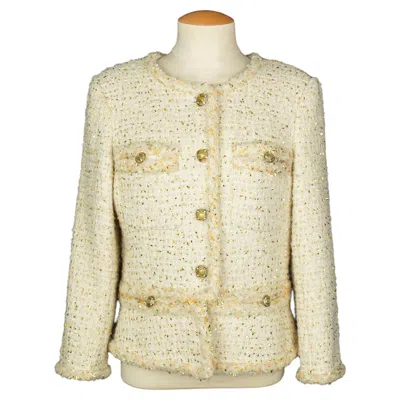 Pre-owned Chanel Jacket 'paris - New-york' By Karl Lagerfeld Pre-fall 2019 In Sand