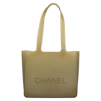 Pre-owned Chanel Jelly Khaki Rubber Tote Bag ()