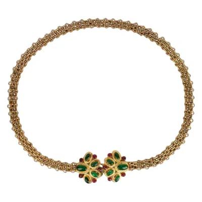 Pre-owned Chanel Jewel Golden Belt In Brown